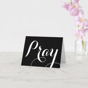 hübsche PRAY-Schriftzeichen Karte