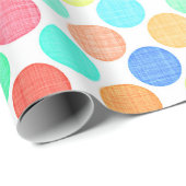 Hübsche Preppy Summer Colors Polka Dots Muster Geschenkpapier (Rolleneckpunkt)