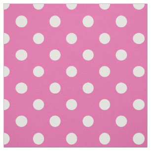Hübsche Primel-rosa und weißes Polka-Punkt-Muster Stoff