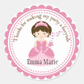 Hübsche Princess-Labels Runder Aufkleber (Vorderseite)