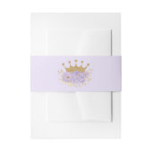 Hübsche Princess Lavender Gold Baby Girl Geburtsta Einladungsbanderole (Vorderseite Beispiel)