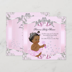 Hübsche Prinzessin Baby Shower Rosa Tutu Ethnisch Einladung