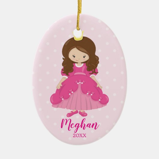 Hübsche Prinzessin Christmas Ornament (Vorne)