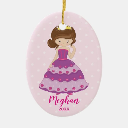 Hübsche Prinzessin Christmas Ornament (Vorne)