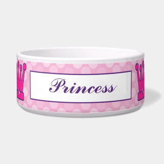 Hübsche Prinzessin Crown Personalized Dog Bowls Napf