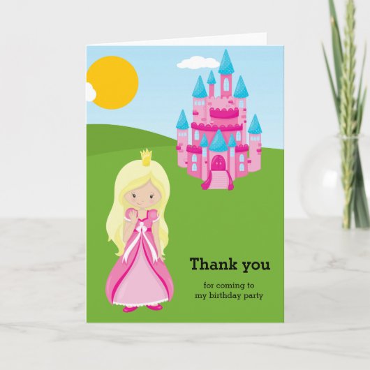 Hübsche Prinzessin Dankeskarte (Vorderseite)