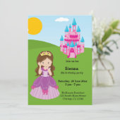 Hübsche Prinzessin Einladung (Stehend Vorderseite)