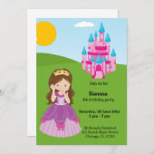 Hübsche Prinzessin Einladung (Vorne/Hinten)