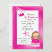 Hübsche Prinzessin Geburtstagspartei Einladung (Vorderseite)