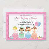 Hübsche Prinzessin Geburtstagspartei Einladung (Vorderseite)