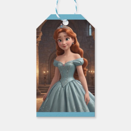 Hübsche Prinzessin Geschenkanhänger (Vorderseite)