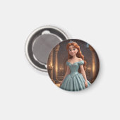 Hübsche Prinzessin Magnet (Vorderseite/Rückseite)