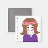 Hübsche Prinzessin Magnet (Vorderseite/Rückseite)