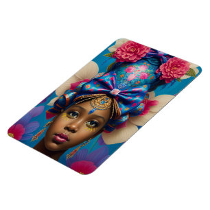 Hübsche Prinzessin mit Riesenbogenhut Magnet