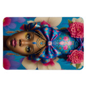 Hübsche Prinzessin mit Riesenbogenhut Magnet (Horizontal)