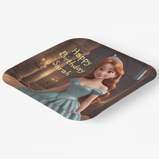 Hübsche Prinzessin Pappteller (Gewinkelt)