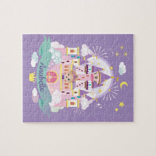 Hübsche Prinzessin Personalisiert Jigsaw Puzzle (Horizontal)