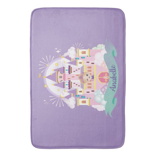 Hübsche Prinzessin personalisierter Badematte (Vorderseite Vertikal)