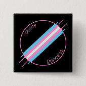 Hübsche Prinzessin Pin Button (Vorderseite)