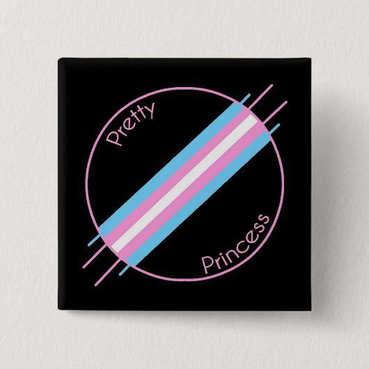 Hübsche Prinzessin Pin Button (Vorderseite)