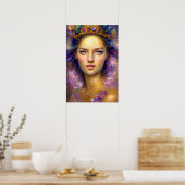 Hübsche Prinzessin Warrior Ethereal Goddess Poster (Küche)