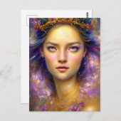 Hübsche Prinzessin Warrior Ethereal Goddess Postkarte (Vorne/Hinten)