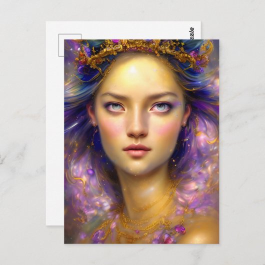 Hübsche Prinzessin Warrior Ethereal Goddess Postkarte (Vorne/Hinten)