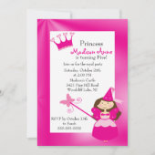 Hübsche Prinzessin zum Geburtstag Einladung (Vorderseite)