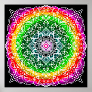 Hübsche Prismenfantasy Art meditative Poster