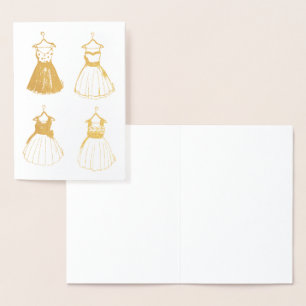 Hübsche Prom Party Kleider Retro Vintag Style 50er Folienkarte