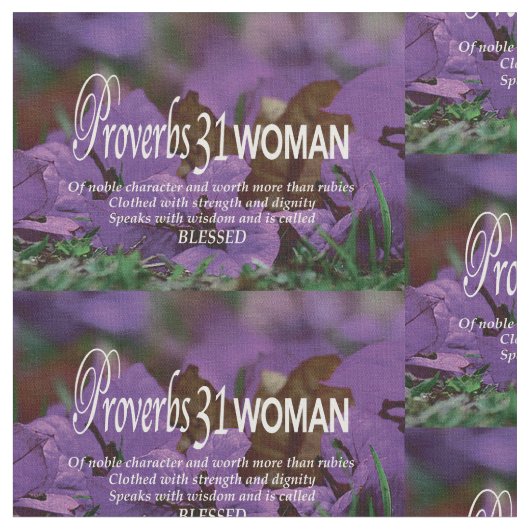 Hübsche PROVERBS 31 Lila Stoff (Nahaufnahme)