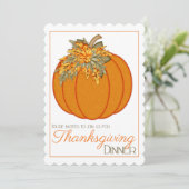 Hübsche Pumpkin Erntedank Dinner Party laden 19 Einladung (Stehend Vorderseite)