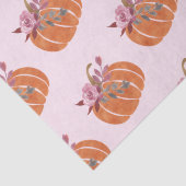 Hübsche Pumpkin Floral Girly Pink Geburtstag Seidenpapier (Detail)