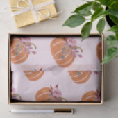 Hübsche Pumpkin Floral Girly Pink Geburtstag Seidenpapier (Geschenk)