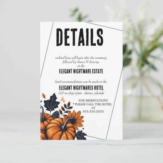 Hübsche Pumpkins Begleitkarte (Stehend Vorderseite)