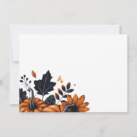 Hübsche Pumpkins Hochzeit Save The Date (Rückseite)