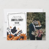 Hübsche Pumpkins Hochzeit Save The Date (Vorderseite)