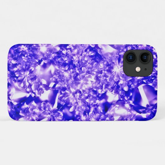 Hübsche Purplelicious Sparkling Diamonds Case-Mate iPhone Hülle (Rückseite (Horizontal))