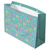 Hübsche Quallen-Geschenktasche Große Geschenktüte (Rückseite Schrägansicht)