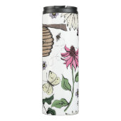 Hübsche Queen Bee & Royal Crown Floral Monogram Thermosbecher (Rückseite)