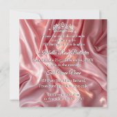 Hübsche Quinceanera Geburtstagspartei Pink Tiara Einladung (Rückseite)
