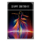 Hübsche Rainbow Dancer Grußkarte (Vorne)