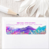 Hübsche Rainbow-Glitzer-Rücksendeadressen-Aufklebe (Insitu)