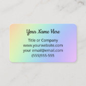 Hübsche Rainbow Gradient Business Cards Visitenkarte (Vorderseite)