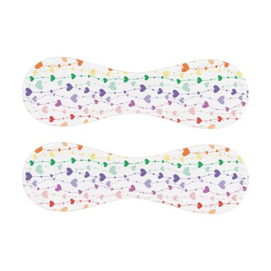 Hübsche Rainbow Hearts Pattern Girls Baseball (Paneele)