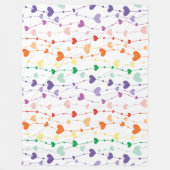 Hübsche Rainbow Hearts Pattern Kids Fleecedecke (Vorderseite)