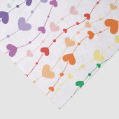 Hübsche Rainbow Hearts Pattern Kids Seidenpapier (Detail)