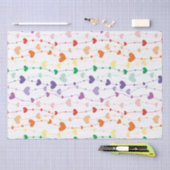 Hübsche Rainbow Hearts Pattern Kids Seidenpapier (Handwerk)