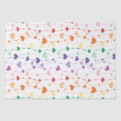 Hübsche Rainbow Hearts Pattern Kids Seidenpapier (Vorderseite)