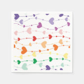 Hübsche Rainbow Hearts Pattern Kids Serviette (Vorderseite)